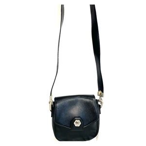 Genuine  RENOMA Paris black pebbled leather bag